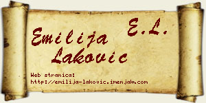 Emilija Laković vizit kartica